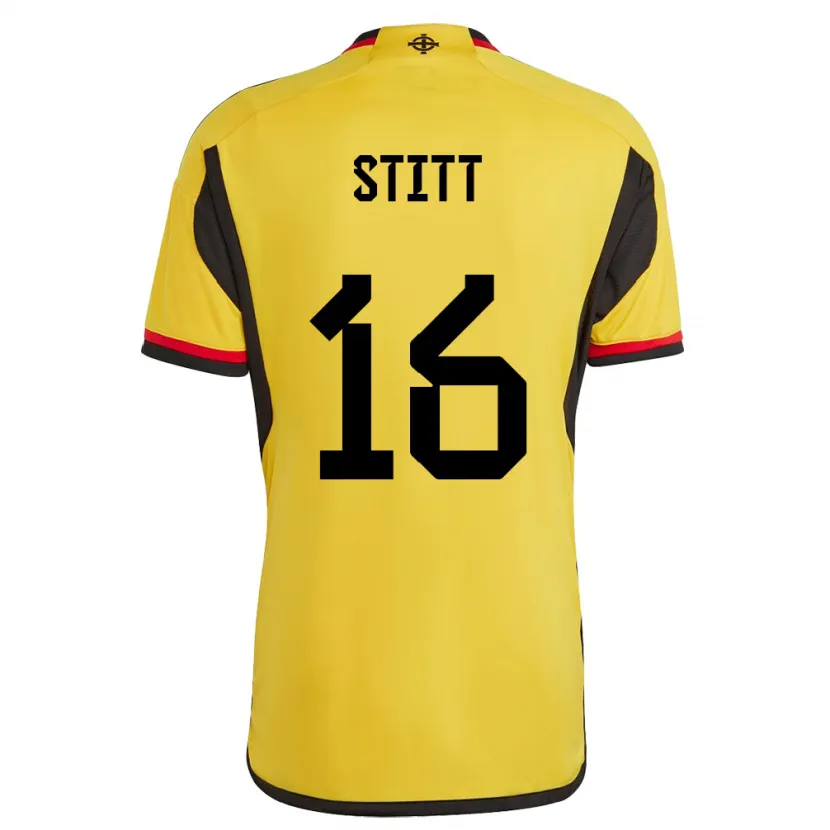 Danxen Mulher Camisola Irlanda Do Norte Dylan Stitt #16 Branco Alternativa 24-26 Camisa