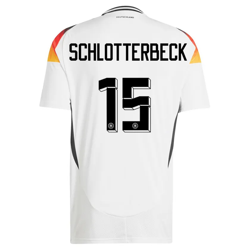 Danxen Criança Camisola Alemanha Nico Schlotterbeck #15 Branco Principal 24-26 Camisa