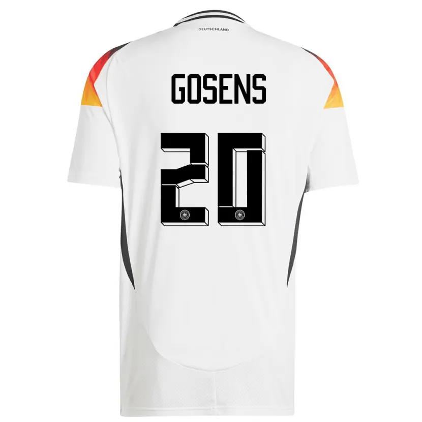Danxen Criança Camisola Alemanha Robin Gosens #20 Branco Principal 24-26 Camisa