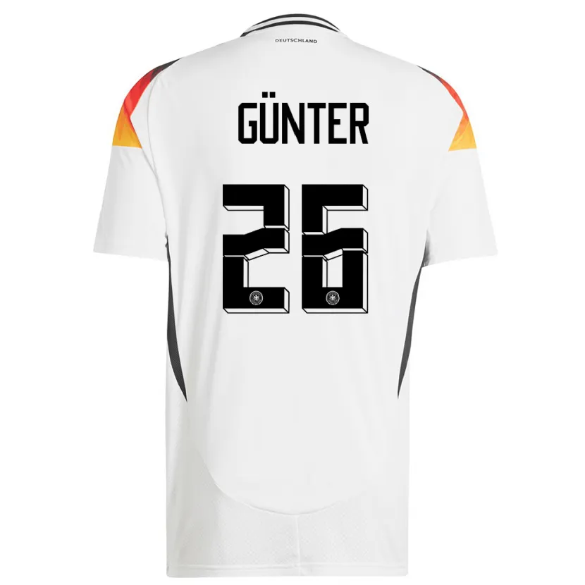 Danxen Criança Camisola Alemanha Christian Günter #26 Branco Principal 24-26 Camisa