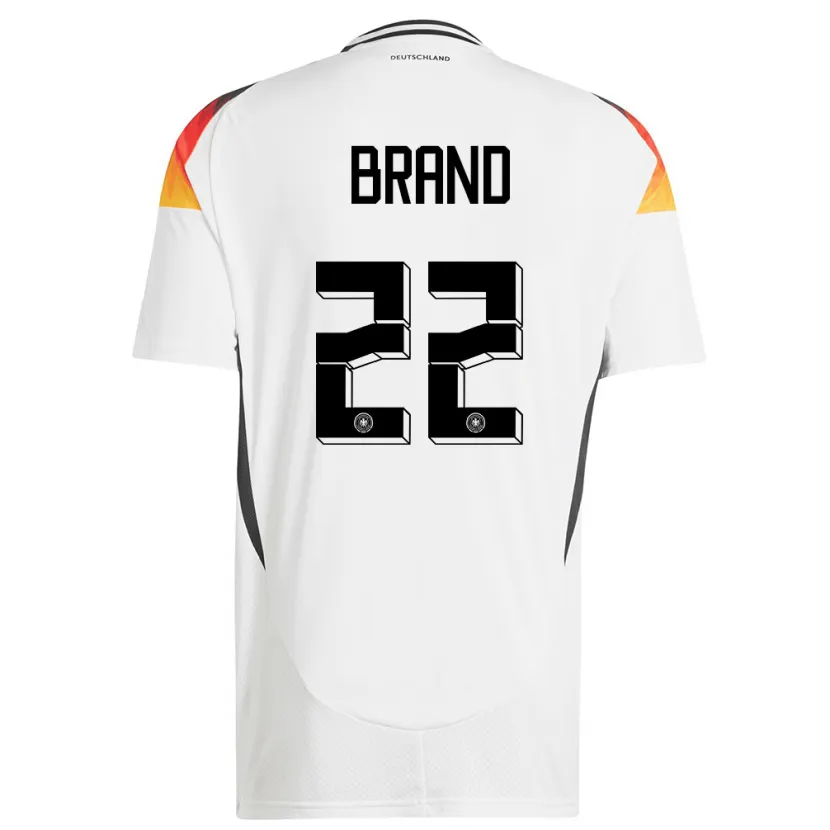 Danxen Criança Camisola Alemanha Jule Brand #22 Branco Principal 24-26 Camisa