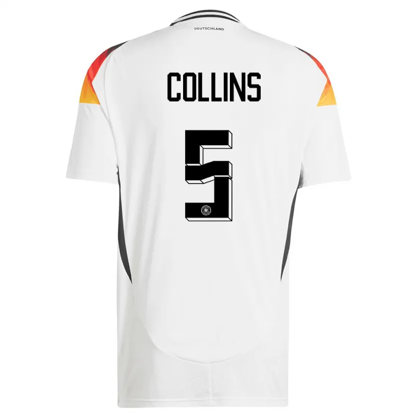 Danxen Criança Camisola Alemanha Nnamdi Collins #5 Branco Principal 24-26 Camisa