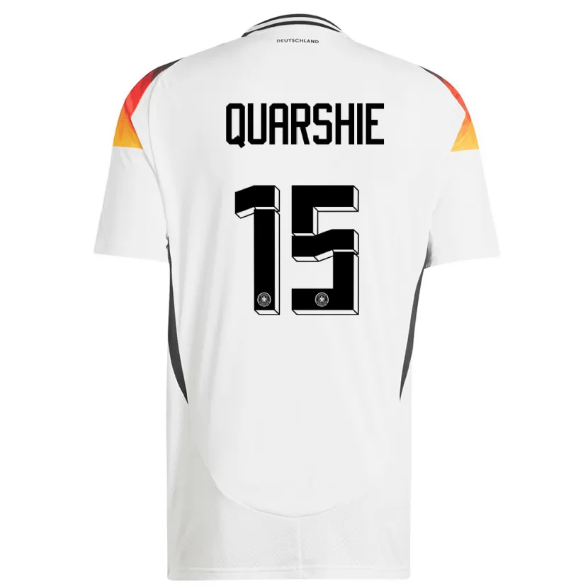Danxen Criança Camisola Alemanha Joshua Quarshie #15 Branco Principal 24-26 Camisa