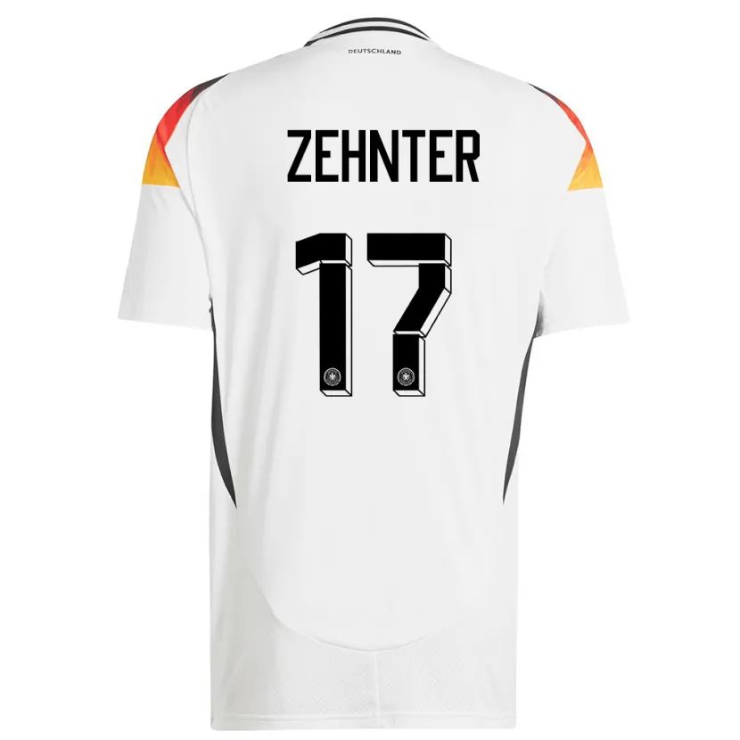 Danxen Criança Camisola Alemanha Aaron Zehnter #17 Branco Principal 24-26 Camisa