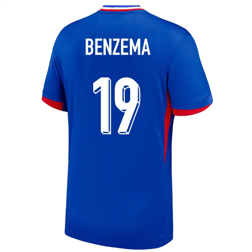 Danxen Criança Camisola França Karim Benzema #19 Azul Principal 24-26 Camisa