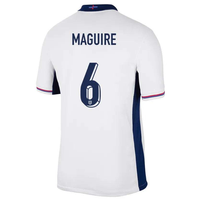 Danxen Criança Camisola Inglaterra Harry Maguire #6 Branco Principal 24-26 Camisa