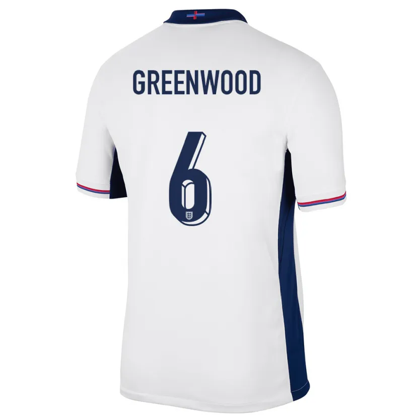 Danxen Criança Camisola Inglaterra Alex Greenwood #6 Branco Principal 24-26 Camisa