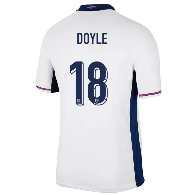 Danxen Criança Camisola Inglaterra Tommy Doyle #18 Branco Principal 24-26 Camisa