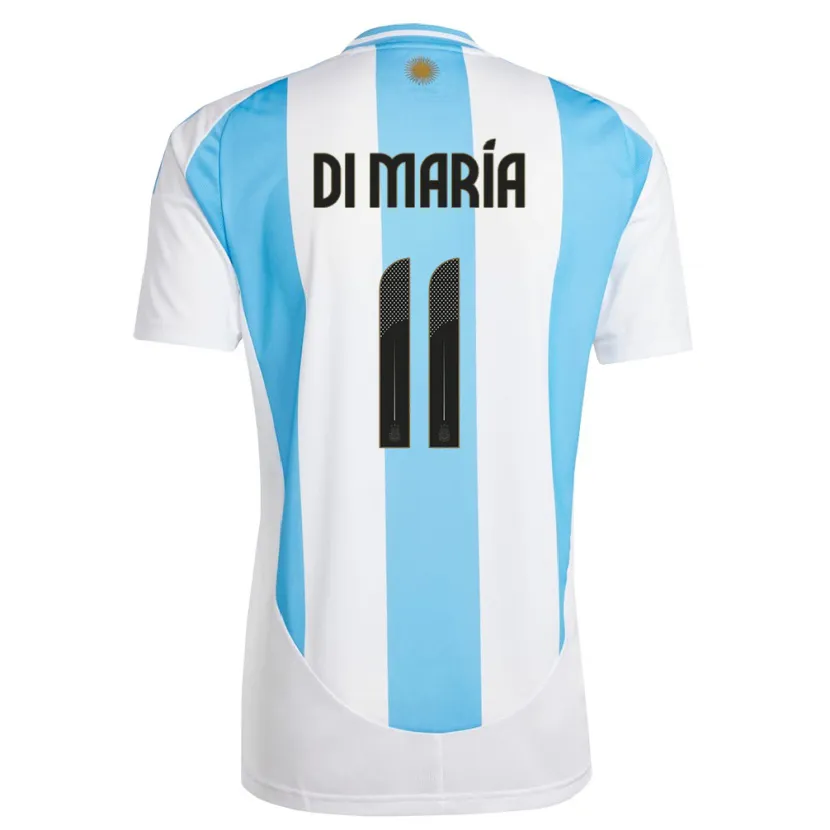 Danxen Criança Camisola Argentina Angel Di Maria #11 Branco Azul Principal 24-26 Camisa