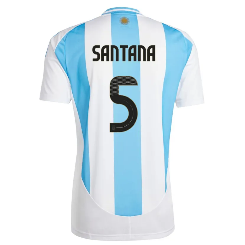 Danxen Criança Camisola Argentina Vanesa Santana #5 Branco Azul Principal 24-26 Camisa