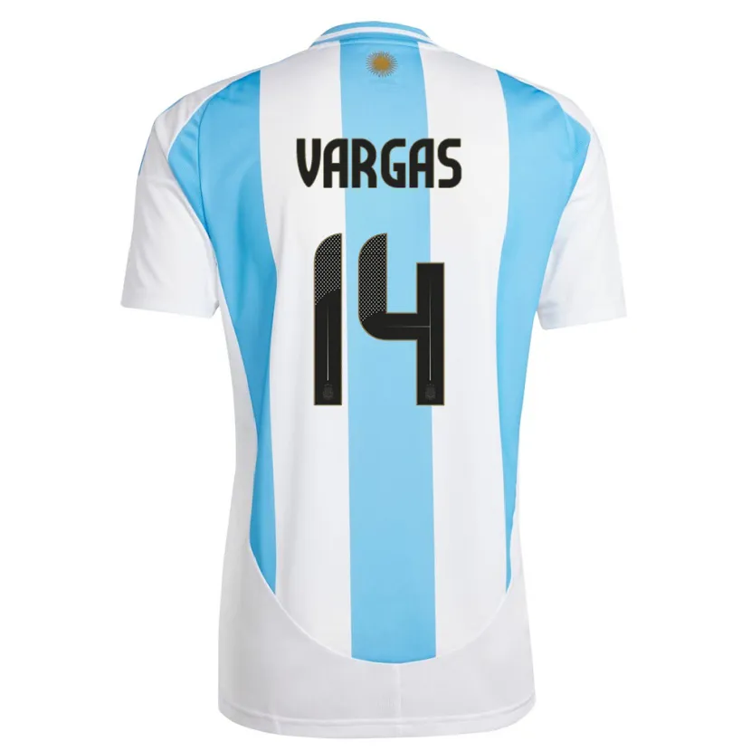 Danxen Criança Camisola Argentina Agustina Vargas #14 Branco Azul Principal 24-26 Camisa