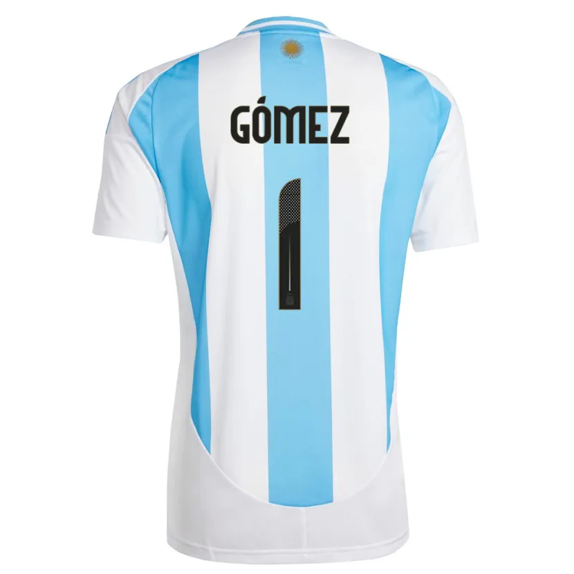 Danxen Criança Camisola Argentina Francisco Gomez #1 Branco Azul Principal 24-26 Camisa