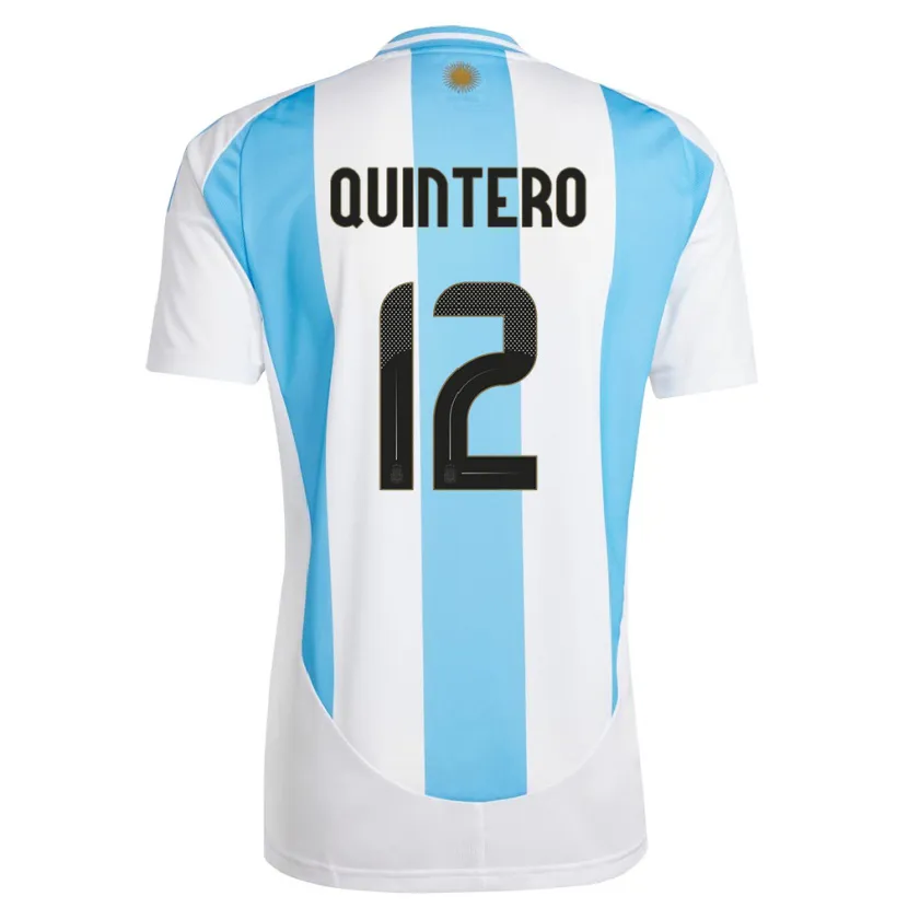 Danxen Criança Camisola Argentina Valentino Quintero #12 Branco Azul Principal 24-26 Camisa