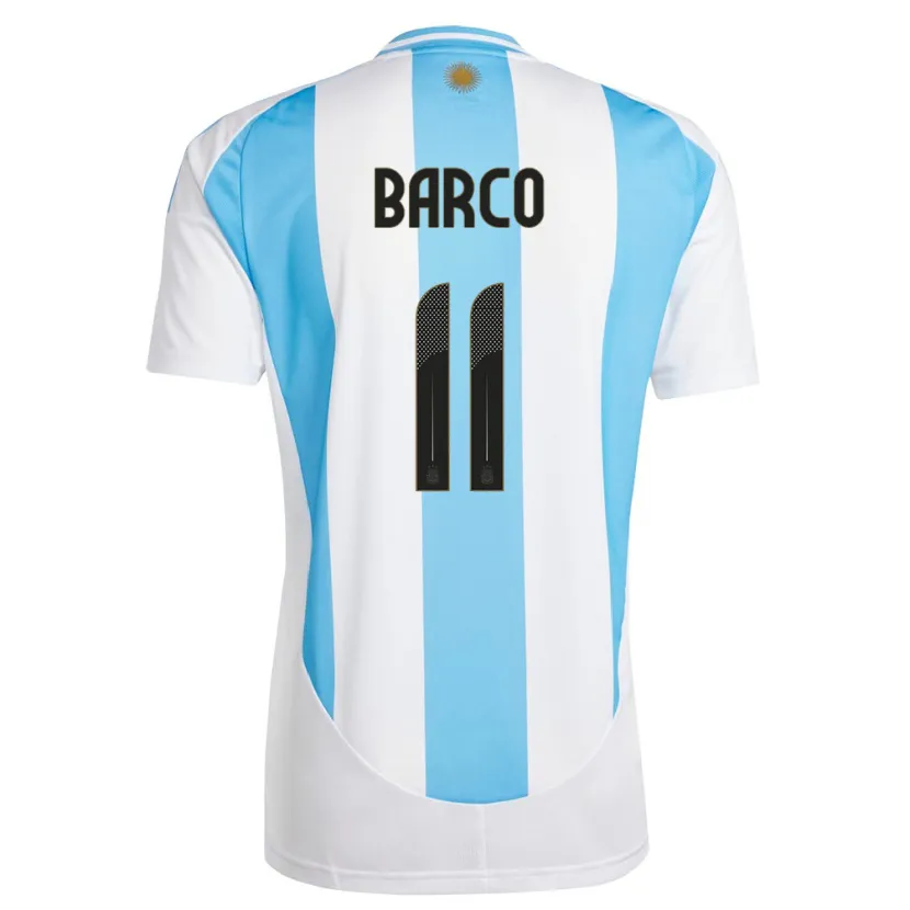 Danxen Criança Camisola Argentina Ezequiel Barco #11 Branco Azul Principal 24-26 Camisa