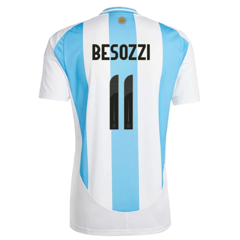 Danxen Criança Camisola Argentina Lucas Besozzi #11 Branco Azul Principal 24-26 Camisa