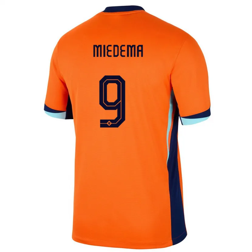 Danxen Criança Camisola Países Baixos Vivianne Miedema #9 Laranja Principal 24-26 Camisa
