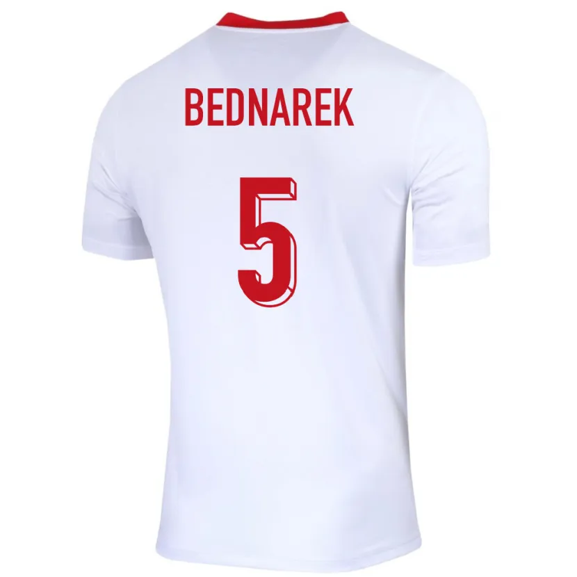 Danxen Criança Camisola Polónia Jan Bednarek #5 Branco Principal 24-26 Camisa