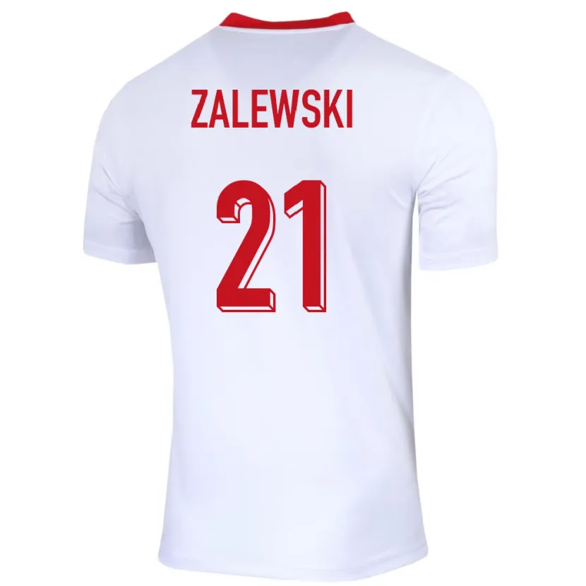 Danxen Criança Camisola Polónia Nicola Zalewski #21 Branco Principal 24-26 Camisa