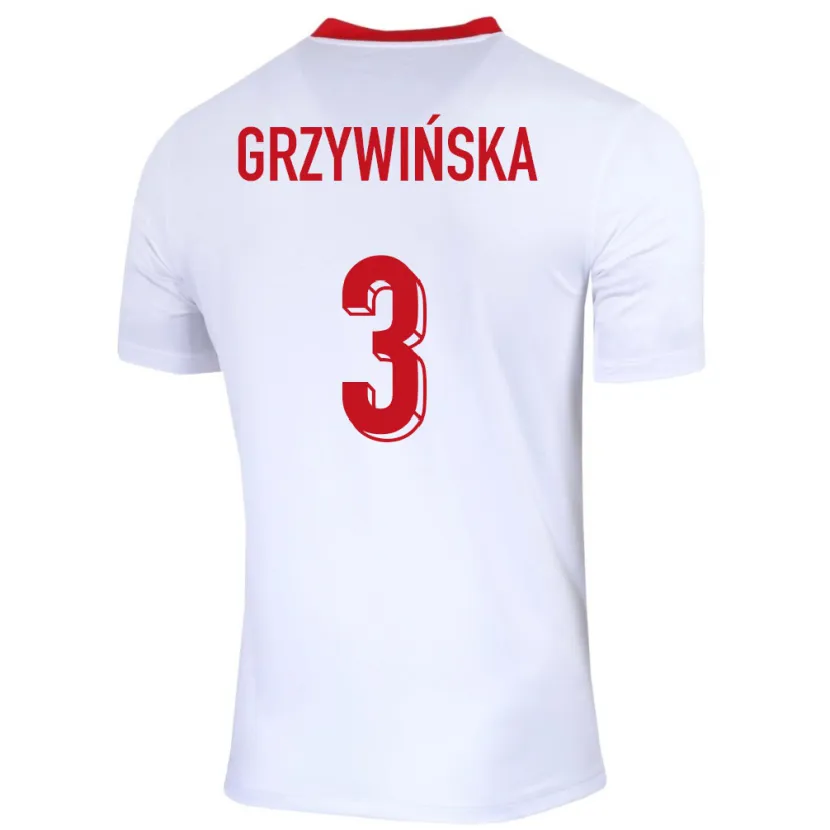 Danxen Criança Camisola Polónia Gabriela Grzywinska #3 Branco Principal 24-26 Camisa