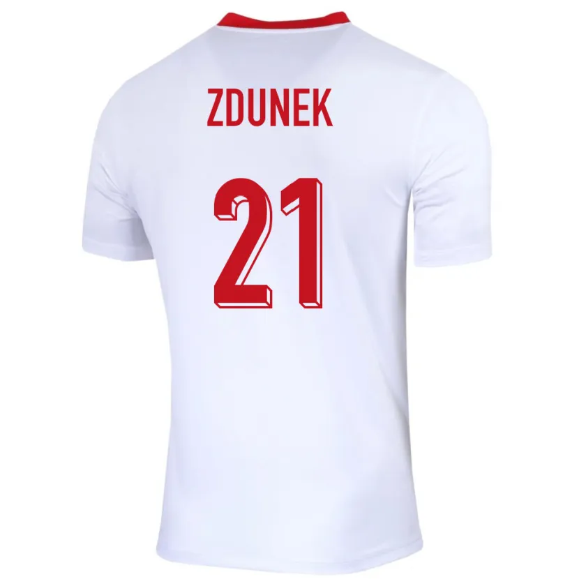 Danxen Criança Camisola Polónia Emilia Zdunek #21 Branco Principal 24-26 Camisa