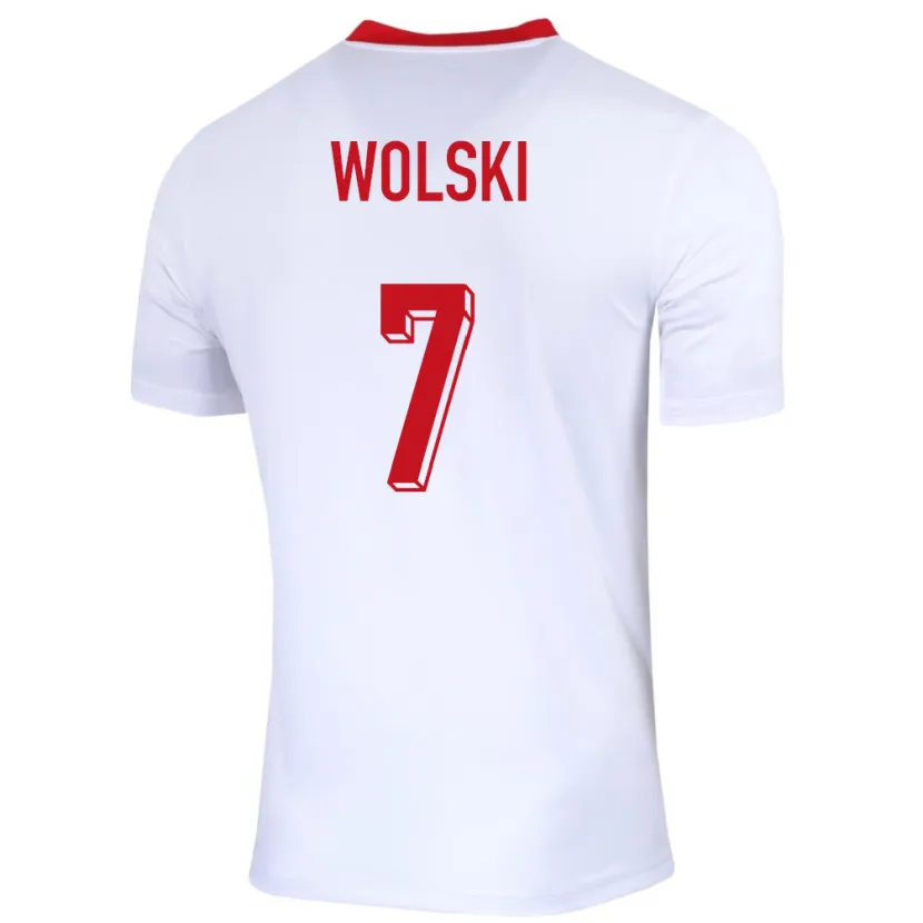 Danxen Criança Camisola Polónia Filip Wolski #7 Branco Principal 24-26 Camisa