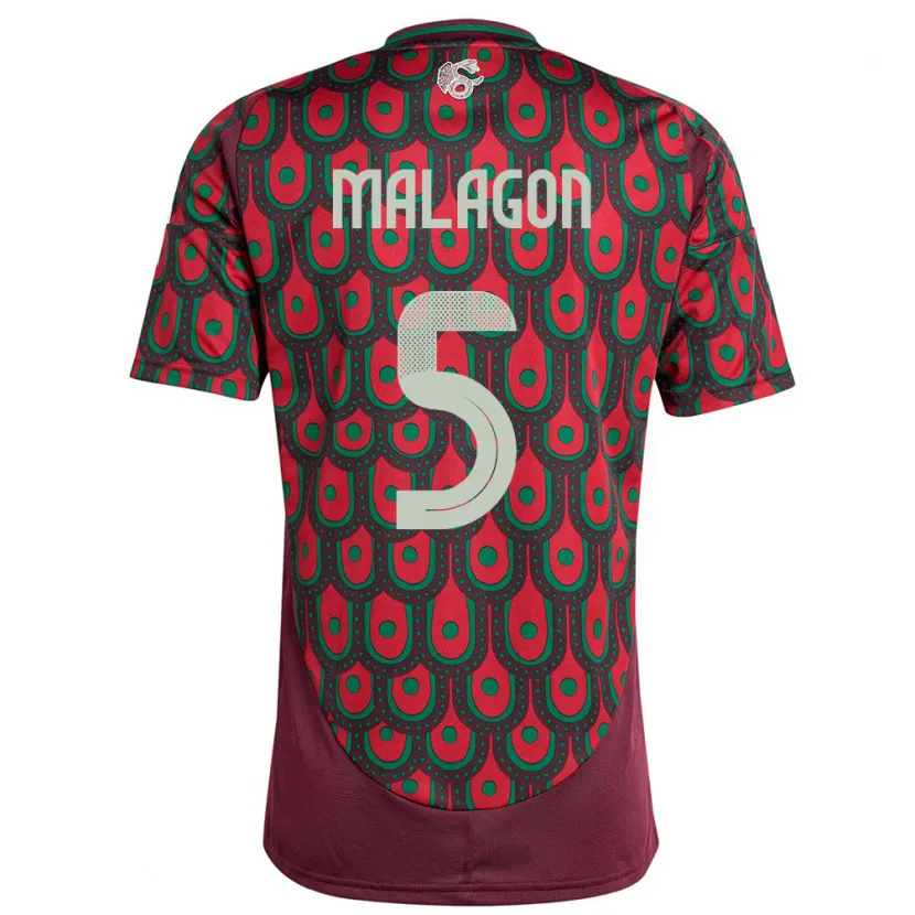 Danxen Criança Camisola México Luis Malagon #5 Marrom Principal 24-26 Camisa