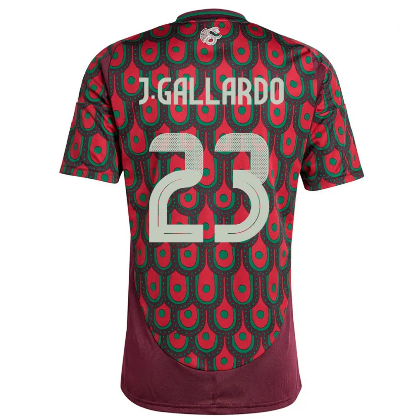 Danxen Criança Camisola México Jesus Gallardo #23 Marrom Principal 24-26 Camisa