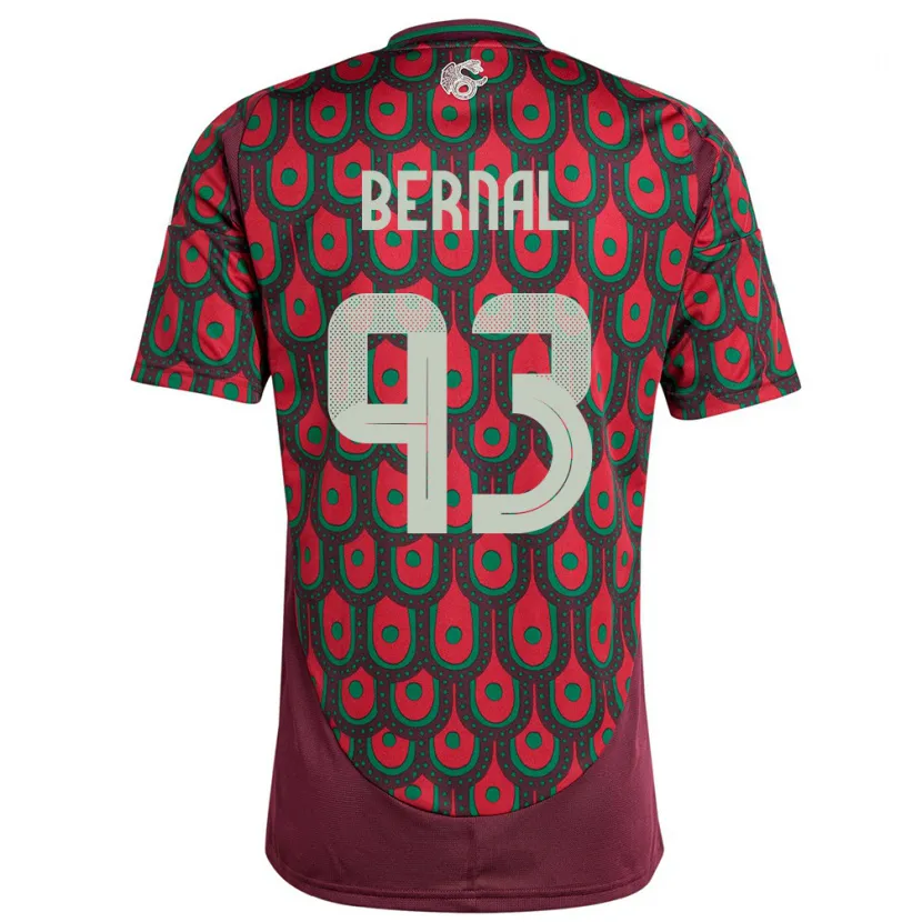 Danxen Criança Camisola México Rebeca Bernal #93 Marrom Principal 24-26 Camisa