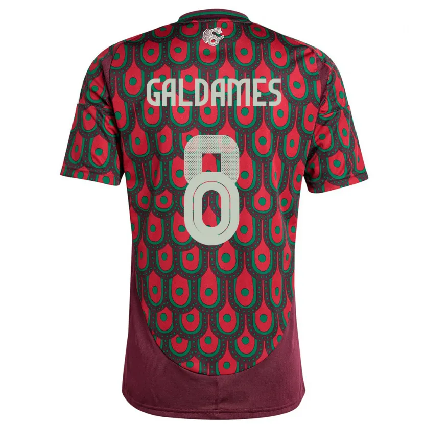 Danxen Criança Camisola México Benjamin Galdames #8 Marrom Principal 24-26 Camisa