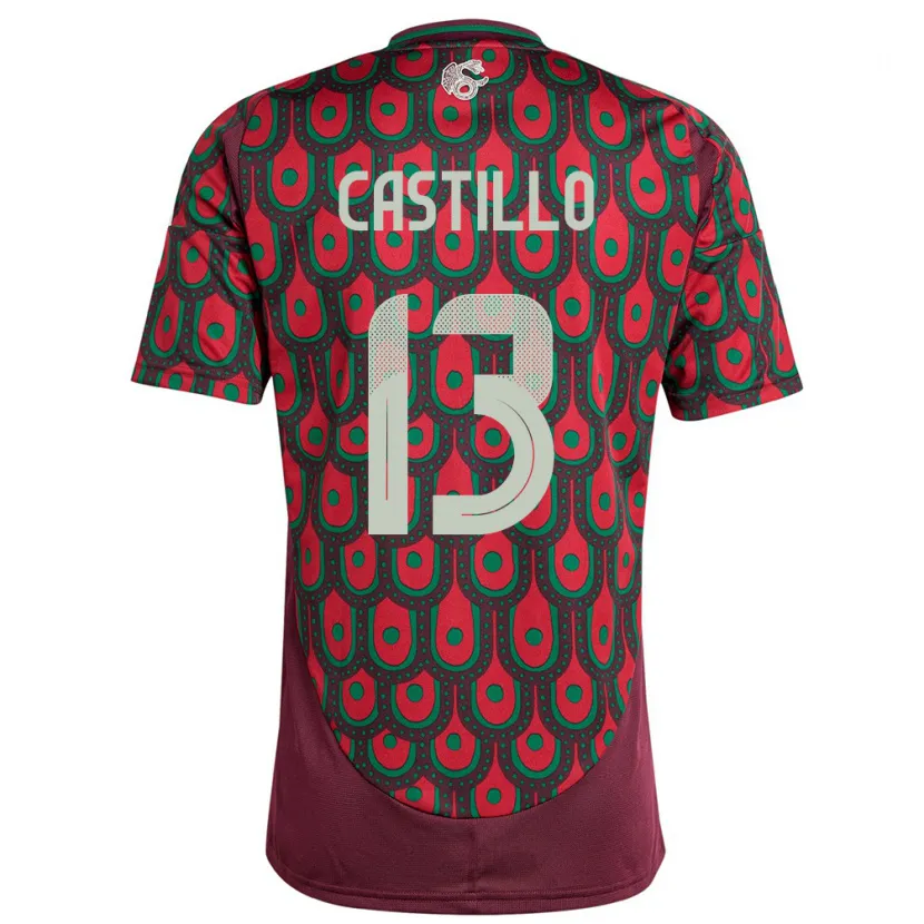Danxen Criança Camisola México Jose Castillo #13 Marrom Principal 24-26 Camisa