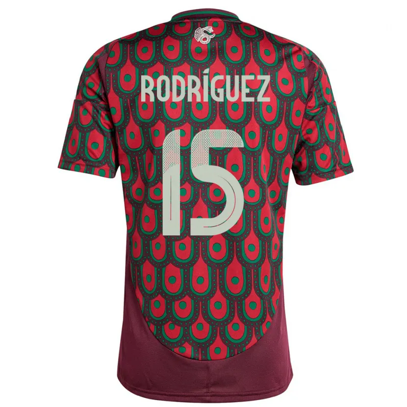 Danxen Criança Camisola México Jorge Rodriguez #15 Marrom Principal 24-26 Camisa