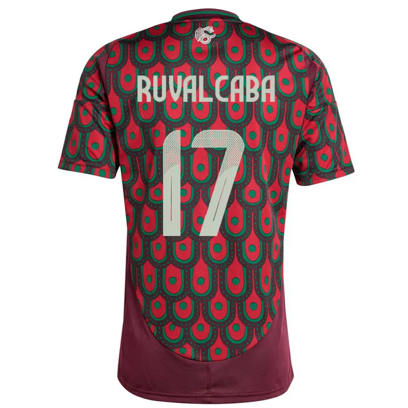 Danxen Criança Camisola México Jorge Ruvalcaba #17 Marrom Principal 24-26 Camisa