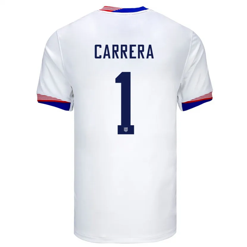 Danxen Criança Camisola Estados Unidos Antonio Carrera #1 Branco Principal 24-26 Camisa
