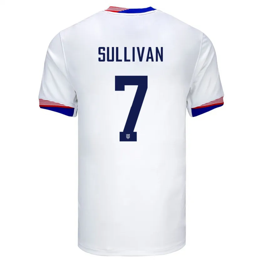 Danxen Criança Camisola Estados Unidos Quinn Sullivan #7 Branco Principal 24-26 Camisa