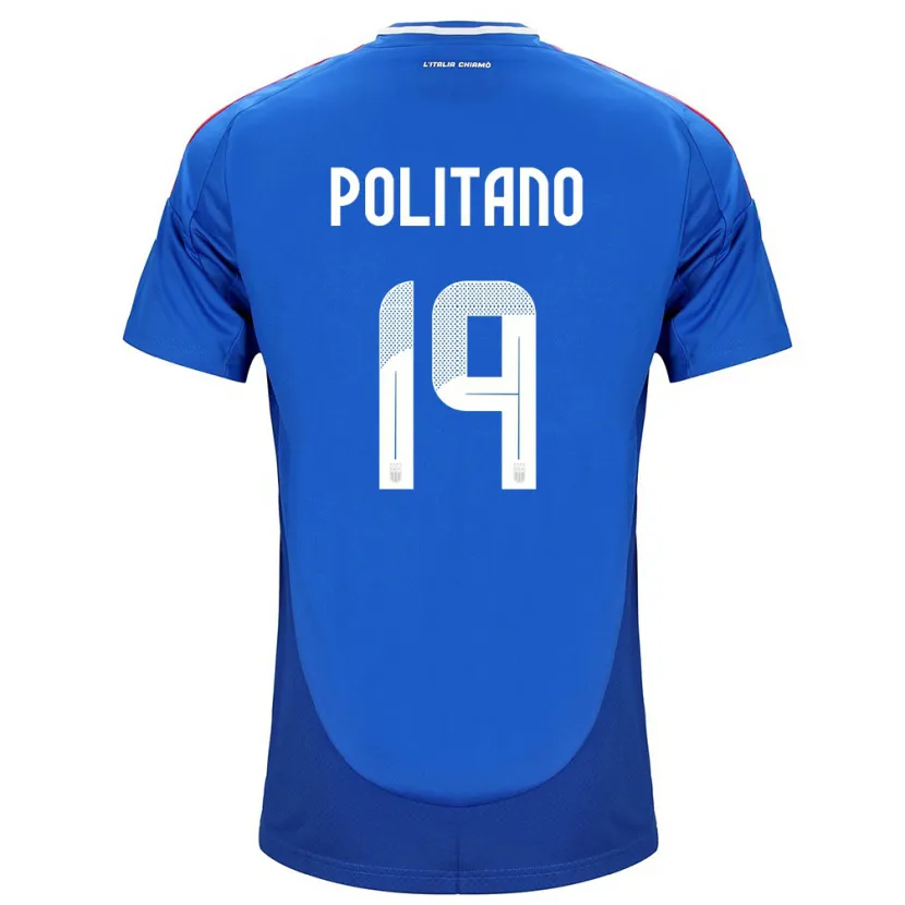 Danxen Criança Camisola Itália Matteo Politano #19 Azul Principal 24-26 Camisa