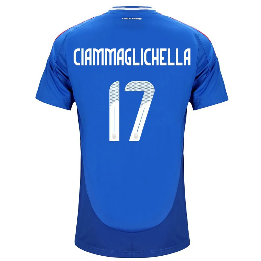 Danxen Criança Camisola Itália Aaron Ciammaglichella #17 Azul Principal 24-26 Camisa