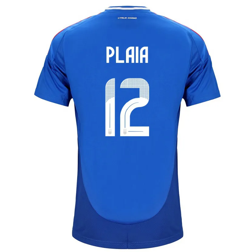 Danxen Criança Camisola Itália Francesco Plaia #12 Azul Principal 24-26 Camisa