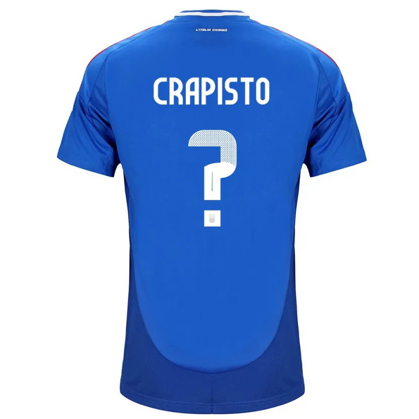Danxen Criança Camisola Itália Francesco Crapisto #0 Azul Principal 24-26 Camisa