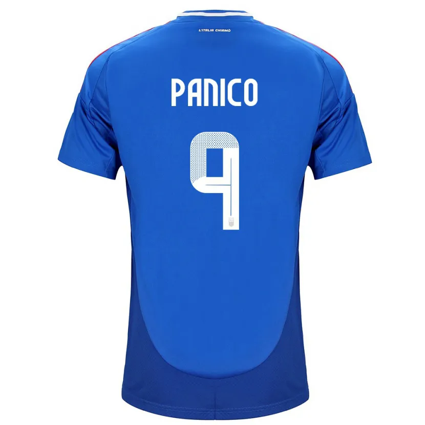 Danxen Criança Camisola Itália Patrizia Panico #9 Azul Principal 24-26 Camisa