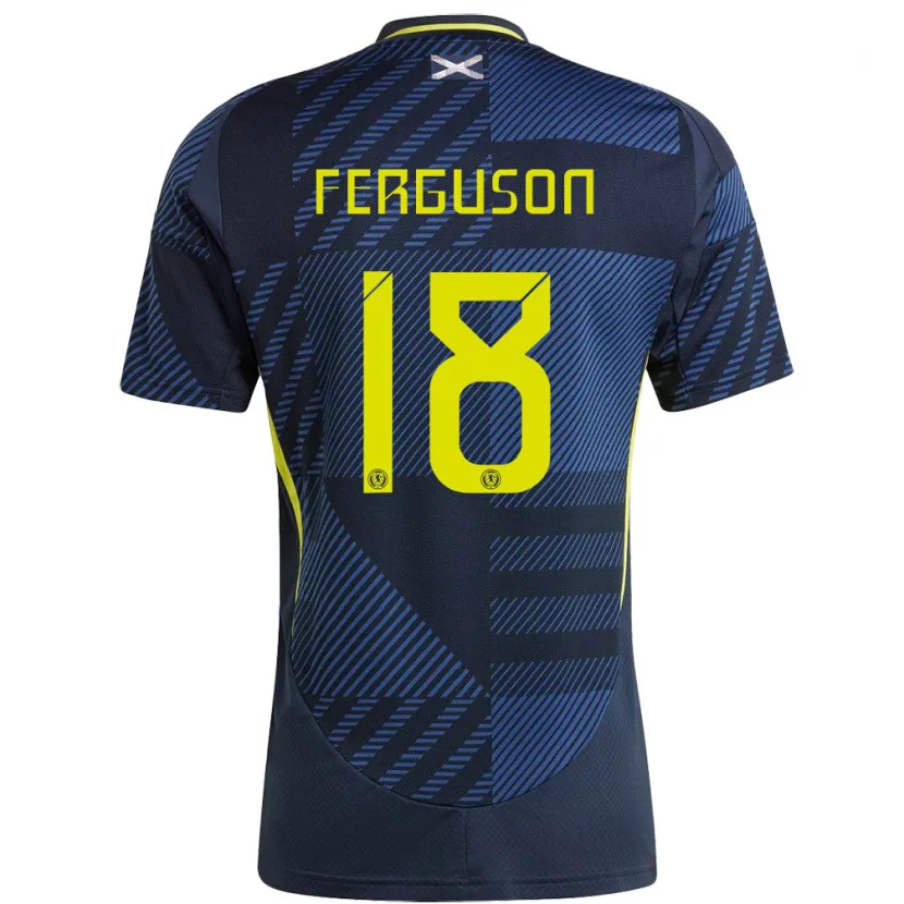 Danxen Criança Camisola Escócia Lewis Ferguson #18 Azul Escuro Principal 24-26 Camisa