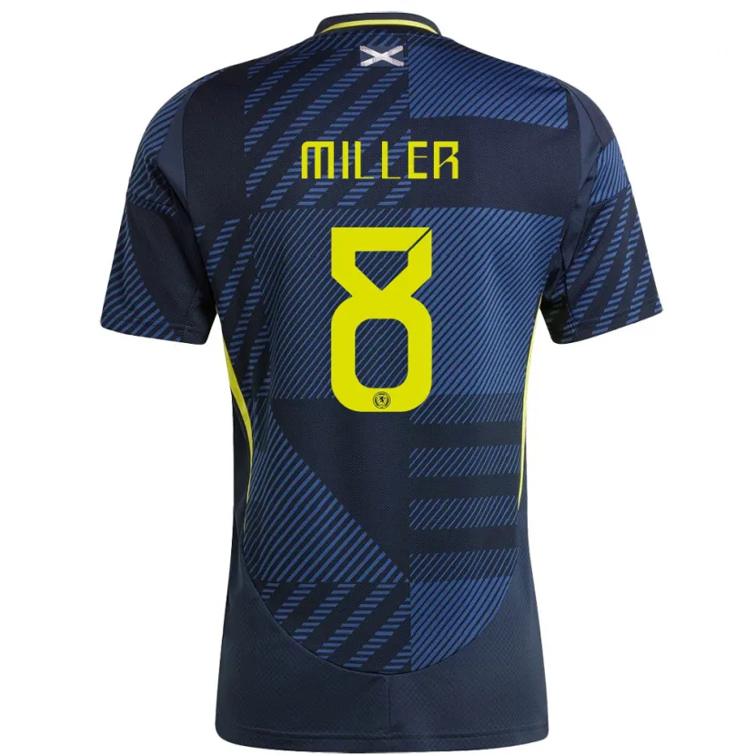 Danxen Criança Camisola Escócia Lennon Miller #8 Azul Escuro Principal 24-26 Camisa