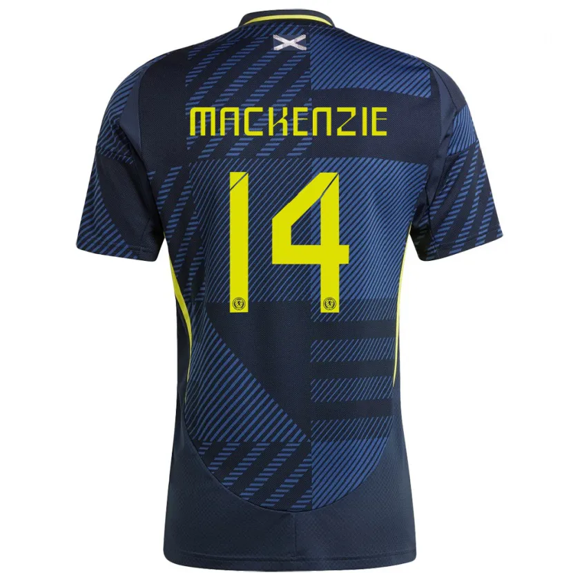 Danxen Criança Camisola Escócia Magnus Mackenzie #14 Azul Escuro Principal 24-26 Camisa