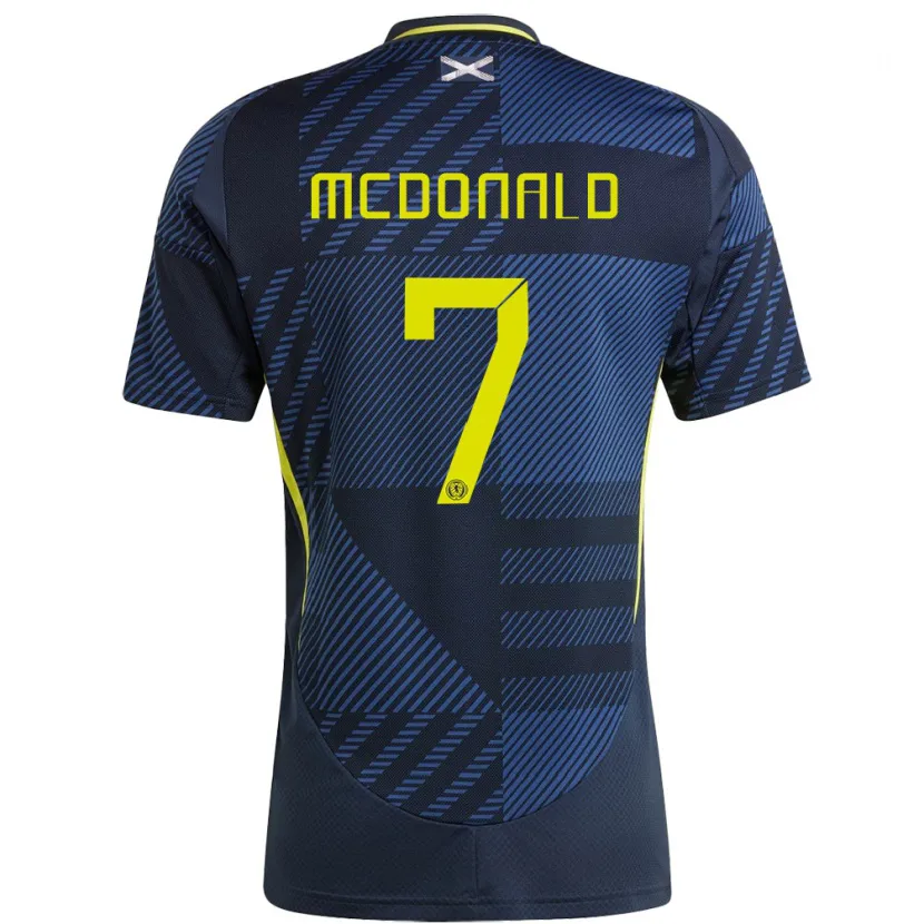 Danxen Criança Camisola Escócia Josh Mcdonald #7 Azul Escuro Principal 24-26 Camisa
