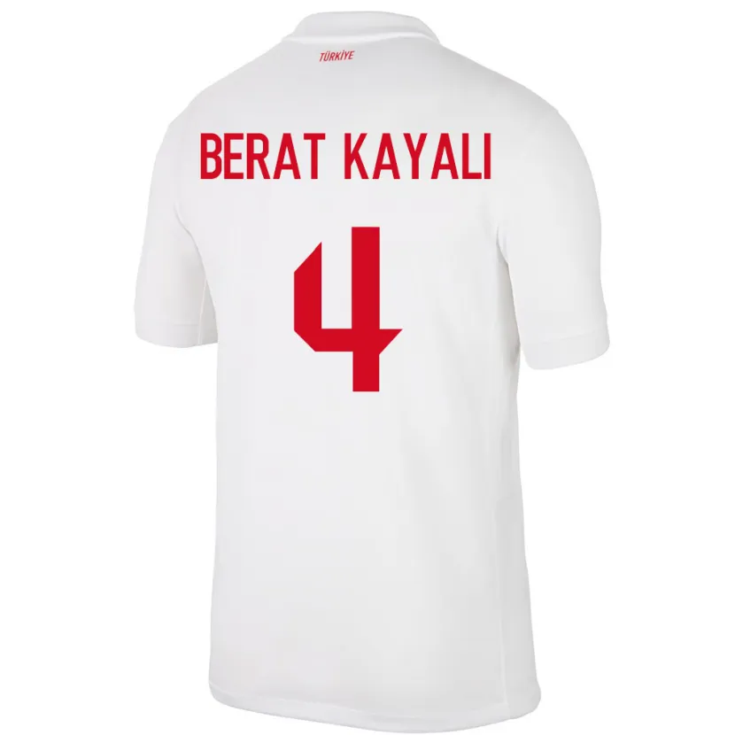 Danxen Criança Camisola Turquia Hasan Berat Kayalı #4 Branco Principal 24-26 Camisa