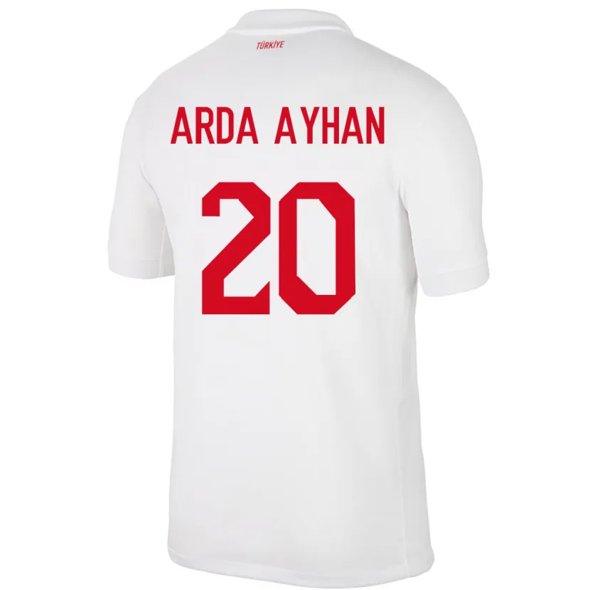 Danxen Criança Camisola Turquia Murat Arda Ayhan #20 Branco Principal 24-26 Camisa