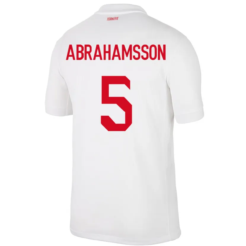 Danxen Criança Camisola Turquia Sejde Aylin Abrahamsson #5 Branco Principal 24-26 Camisa