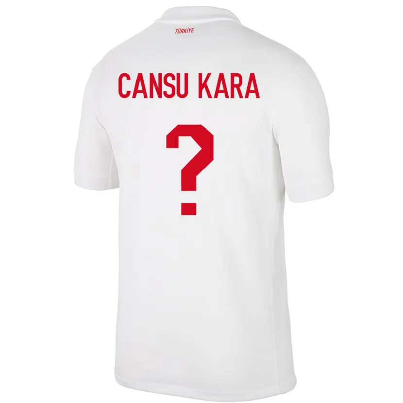 Danxen Criança Camisola Turquia İlayda Cansu Kara #0 Branco Principal 24-26 Camisa