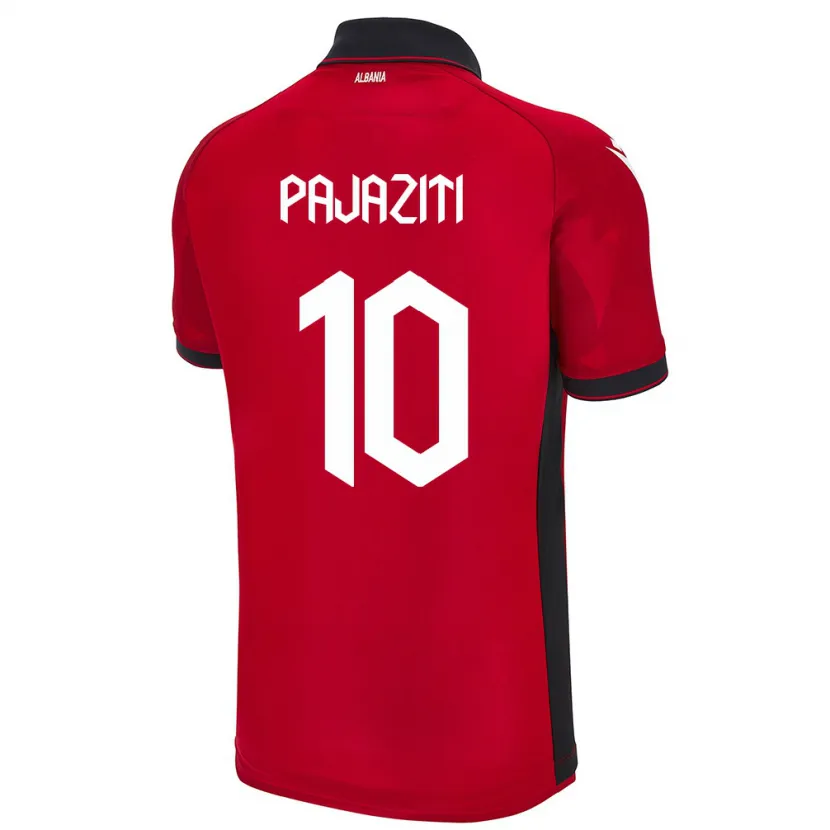 Danxen Criança Camisola Albânia Adrion Pajaziti #10 Vermelho Principal 24-26 Camisa