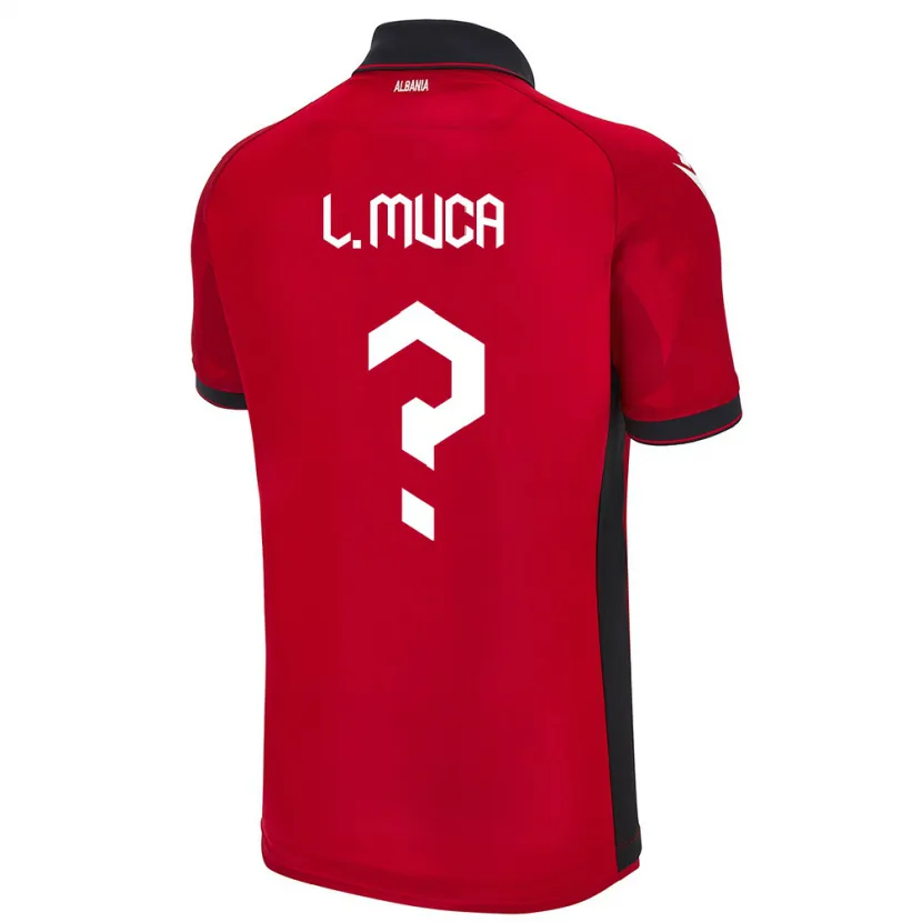 Danxen Criança Camisola Albânia Leonard Muca #0 Vermelho Principal 24-26 Camisa