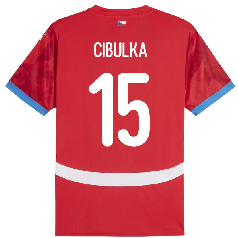 Danxen Criança Camisola República Checa Oskar Cibulka #15 Vermelho Principal 24-26 Camisa